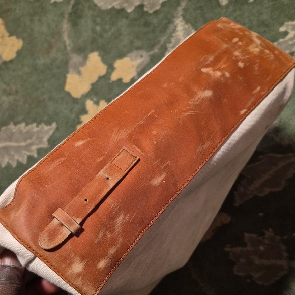 Brooks Brothers White and Brown Tote Bag - Picture 4 of 8